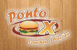 Logotipo Ponto X Lanches e Porções